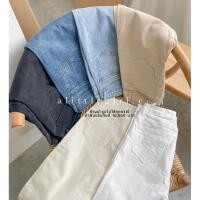 ราคา พร้อมส่ง Namu jeans กางเกงยีนส์ขากระบอก กางเกงยีนส์เอวสูง กางเกงยีนส์เกาหลี กางเกงยีนส์สีอ่อน (9612675115)