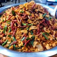 ราคา แซบมาก น้ำพริกกากหมู น้ำพริกกากหมูเกรด A ทรงเครื่อง ใช้กากหมูเจียวใหม่ สะอาด วันต่อวัน สูตรอร่อย 5 ดาว (5264142613)