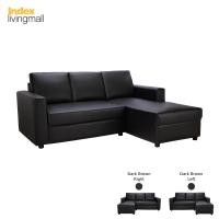 ราคา WINNER FURNITURE โซฟาหนังสังเคราะห์ L Shape รุ่นจอร์จ สีน้ำตาลเข้ม เลือกข้างL Shapeได้ (1895954037)