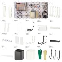 ราคา IKEA SKADIS สกัวดิส อุปกรณ์เสริม ชั้น ตะขอ ที่วางนิตยสาร ตัวยึด ยางยืด ไม้หนีบ (1148195909)