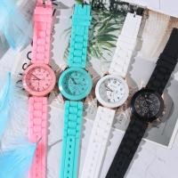 ราคา sele พร้อมส่งจากไทย ราคาถูกที่สุด นาฬิกา Geneva นาฬิกาข้อมือผู้หญิง สายซิลิโคน 20947963100