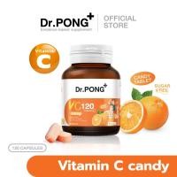 ราคา Dr PONG VC120 Vitamin C 120 mg candy วิตามินซีเม็ด SUGAR FREE 120 เม็ด (15395398016)