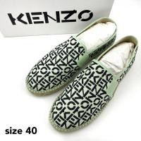 ราคา Kenzo espadrilles 40 เคนโซ รองเท้า เอสพาดริล เสือ ขาว ดำ กรม ชมพู โลโก้ ของแท้ ของขวัญ รองเท้าแบรนด์เนม เสือ (2361546392)