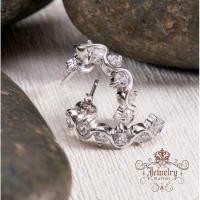 ราคา Jewelry Buffet ต่างหู ต่างหูแฟชั่น ต่างหูแป้น ต่างหูเถาวัลย์ ต่างหูดีไซน์ ประดับด้วบเพชรสวิส เคลือบด้วยทองคำขาว (1466482275)