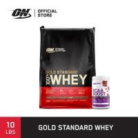 ราคา [ส่งฟรี !!] Optimum Nutrition Gold Standard Whey Protein 10 Lbs. รส Chocolate + BCAA Boost รส Grape FREE ON Funnel (9835498698)
