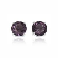 ราคา Jewelry Buffet ต่างหู ต่างหูพลอย ต่างหูพลอยอเมทิส ต่างหู Amethyst ชุบโรเดียม (2626331438)