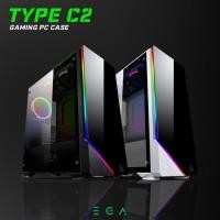 ราคา โค้ดลด300 "LSXY5MTT" EGA TYPE C2 เคส GAMING PC CASE ไฟ RGB สามารถปรับไฟได้มีให้เลือก 2 สี ใช้งานง่าย ประกันศูนย์ 2 ปี (3542463558)