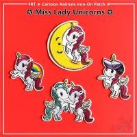 ราคา ☸ แผ่นรีดติดเสื้อ ลายยูนิคอร์น Miss Lady ☸ แผ่นแพทช์รีดติดเสื้อ ลายการ์ตูนดวงจันทร์ สีรุ้ง DIY 1 ชิ้น (4349813070)