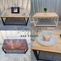 ราคา งานไม้แท้ โต๊ะกลางโซฟา โต๊ะกาแฟ KADStudio งานไม้แท้ ทำจากเหล็กสไตล์ลอฟท์ & มินิมอล ขนาด 80x40x40 ซม. (11936784531)