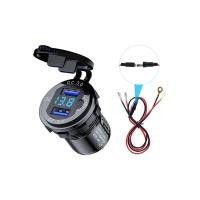 ราคา Yxa 1 อะแดปเตอร์ช่องเสียบชาร์จแบตในรถยนต์ มีไฟ Led โวลต์มิเตอร์ 2v 24 V Qc 3.0 Dual Usb (6243621842)