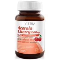 ราคา Vistra Acerola Cherry 1000 mg วิตามินซี อะเซโรล่า เชอร์รี่ 1000 มก. (จำนวน 20 เม็ด) (15907635248)