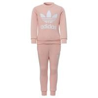 ราคา adidas ไลฟ์สไตล์ ชุดเสื้อกันหนาวคอกลมและกางเกงขายาว เด็ก สีชมพู FM5623 (3218462974)
