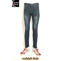 ราคา กางเกงยีนส์ กางเกงยีนส์ขายาว เดฟยืดชาย ยีนส์ฟอกนิ่ม สียีนส์ สนิมน้ำเงิน สนิมขาว เป้ากระดุม Size 28-36 (6415226732)