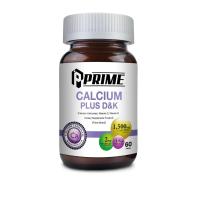 ราคา Prime Calcium Plus D&K 60เม็ด ผลิตภัณฑ์เสริมอาหาร แคลเซียมบำรุงกระดูกและข้อ เพิ่มมวลกระดูก (5057502500)