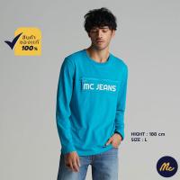 ราคา Mc JEANS เสื้อยืด ผู้ชาย เสื้อยืด แม็ค แท้ เสื้อแขนยาว เสื้อยืด สีฟ้า MC ADVENTURE ผ้านุ่ม ระบายอากาศได้ดี MTSZ464 (6169721794)