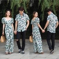ราคา Code : 3895 ชุดคู่รัก ชุดคู่ลายดอก ชุดไปทะเล ชุดคู่ไปงาน งานป้าย vsm (5734022345)