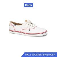 ราคา KEDS รองเท้าผ้าใบหนัง แบบผูกเชือก รุ่น CHAMPION PENNANT LTHR OFF WHITE สีขาว ( WH54430 ) (1487855519)