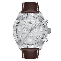 ราคา Tissot PR100 Sport Gent Chronograph ทิสโซต์ พี อาร์ 100 สปอร์ต เจนท์ สีเงิน น้ำตาล T1016171603100 นาฬิกาผู้ชาย (9607361328)