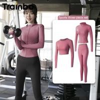 ราคา ชุดกางเกงเลกกิ้งขายาว สามชิ้น กันกระแทก เหมาะกับการเล่นโยคะ ฟิตเนส สําหรับสตรี (19073278086)