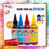 ราคา Best Ink Epson/Inkjet/น้ำหมึกเติมเทียบเท่า L-Series L110,L120,L200,L210,L220,L300,L350/100ml./สีดำ,ฟ้า,แดง,เหลือง/1ชุด (1061561778)