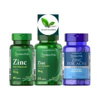 ราคา Puritan's Pride Zinc Chelate (Zinc Gluconate) 50 mg / 100, 250 Tablets & Zinc for Acne / 100 Tablets(ซิงค์) (13222678595)
