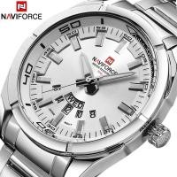 ราคา NAVIFORCE นาฬิกาข้อมือควอตซ์ สายสเตนเลส สีเงิน แฟชั่นสำหรับผู้หญิง (1319215177)