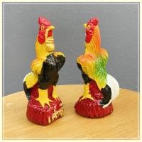 ราคา ไก่ชน ไก่ชนสวยขนาด16cm อกดำ (คู่ละ) ไก่แก้บน ไก่ไหว้ไอ้ไข่ ไก่ไอ้ไข่วัดเจดีย์ ไก่ชนแก้บน ไก่นำโชค รูปปั้นไก่ชน (2915410068)