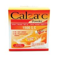 ราคา Calza C Powder 1500 mg แคลซ่า ซี แคลเซียม บำรุงข้อ บำรุงกระดูก กลิ่นส้ม รสชาติอร่อย ขนาด 30 ซอง 17696 (1870611804)