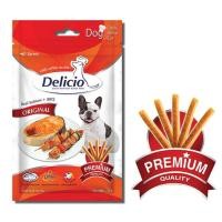 ราคา Delicio เดลิซิโอ้ ออริจินอล ขนมสุนัขพรีเมี่ยม ผลิตจากเนื้อปลาแซลมอนแท้ 100% ขนาด 70 กรัม (แพค 12 ถุง) (1380843816)