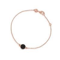 ราคา Jewelry Buffet สร้อยข้อมือ สร้อยข้อมือมินิมอล สร้อยข้อมือดีไซน์น่ารัก ชุบโรสโกลด์ ประดับ Black CZ (3701761285)
