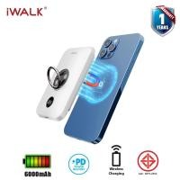 ราคา iWALK Power Grip Mag แบตสำรองพกพาชาร์จแบบไร้สาย ขนาด6000mAh รองรับ iPhone14,13,12 สินค้าได้รับ มอก. รับประกัน1ปี (12051995653)