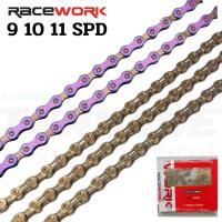 ราคา โซ่จักรยานเสือหมอบ เสือภูเขา RACEWORK สีทอง/สีรุ้ง 9SPD 10SPD 11SPD (5353750654)