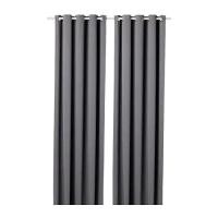 ราคา ikea HILLEBORG ฮิลเลบอร์ย ม่านทึบแสง 1 คู่ ผ้าม่าน (1938529083)