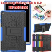 ราคา For Samsung Galaxy Tab A 8.0 SM-T350 T355/P350 P355 W/s Pen 2016 Stand Hard Hybrid Rugged Shockproof Silicone Plastic Case Cover (2317180017)