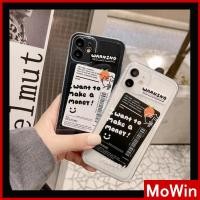 ราคา Mowin - เคสไอโฟน เคส iPhone ซิลิโคนนุ่มเคส TPU คุณภาพสูง เคสเหลี่ยมขอบกล้องป้องกันการกระแทกเต็มรูปแบบเคสสีดำป้ายขาวสไตล์เรียบง่ายสำหรับ iPhone 13 Pro Max iPhone 12 Pro Max iPhone 11 Pro Max iPhone 7 P