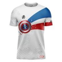 ราคา [โค้ด THRUN071 ลด 45บาท ] Thairun(ไทยรัน) เสื้อออกกำลังกาย เสื้อวิ่ง เสื้อกีฬา MARVEL Captain America ลิขสิทธิ์แท้ (8923297084)