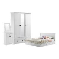 ราคา [กทม. 3-5 วัน ส่ง] Koncept furniture KONCEPTKONCEPT FURNITURE ชุดห้องนอน Melona ขนาด 5 ฟุต สีขาว (13913720108)
