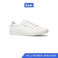 ราคา KEDS รองเท้าผ้าใบหนัง แบบผูกเชือก รุ่น ACE LEATHER สีขาว ( WH56857 ) (1483600693)