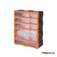 ราคา Jenstore-TOOLMAX ตู้ใส่กล่องอะไหล่พลาสติก ลิ้นชักใส 18 ช่อง รุ่น CB0506 (1714171319)
