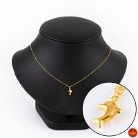 ราคา LSW สร้อยคอทองคำแท้ ครึ่ง สลึง (1.89 กรัม) ลายโซ่ทุบระย้าปลาโลมา NB-1 (1896478499)