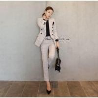 ราคา VARINDA #ชุดสูทผู้หญิง #ลายสก๊อตด #สูทสีเทา #ชุดสูทสีเทา #สูทลายสก๊อต #สูทออกงานสีเทา (4534169498)