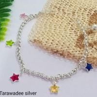 ราคา สร้อยข้อมือเงินแท้92.5% (ลายผ่าหวาย) สร้อยข้อมือเด็ก สร้อยข้อมือผู้หญิง สร้อยมือห้อยพลอยสี สร้อยเงินแท้นครศรีธรรมราช (3584702824)