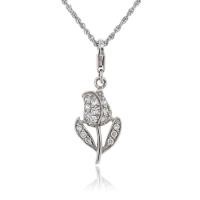 ราคา Jewelry Buffet จี้เงิน จี้พร้อมสร้อย สร้อยคอ จี้แฟชั่น จี้ดอกไม้ ชุบทองคำขาว (896963287)