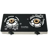 ราคา Imarflex เตาแก๊สหน้ากระจกหัวคู่ รุ่น IG-433 (8790055226)