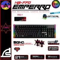 ราคา SIGNO KB-770 เกมส์มิ่งคีย์บอร์ด มาโคร RGB Mechanical Gaming Keybord EMPERRO Blue Switch Optical ✔️Free MT-309✔️ (4106522485)