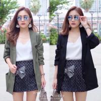 ราคา เสื้อคลุมทำงาน เสื้อคลุมสีดำ เสื้อใส่ประชุม เสื้อทรงสูท minicloset (5549499406)