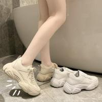 ราคา รองเท้าผ้าใบ รองเท้าแฟชั่น รองเท้าผ้าใบผู้หญิง รองเท้า ผู้หญิง พร้อมส่ง รองเท้าใส่ทำงาน สีขาว สีครีม (3579280182)