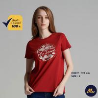 ราคา Mc JEANS เสื้อยืดแขนสั้น ผู้หญิง เสื้อยืด แม็ค แท้ สีแดง ผ้านุ่ม ใส่สบาย ไม่ระคายเคืองผิว MTTZ426 (8114281193)