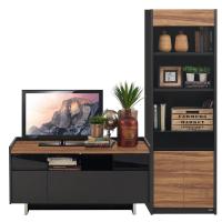 ราคา [กทม. 3-5 วัน ส่ง] SB Design Square KONCEPT KONCEPT FURNITURE ชุดวางทีวี Ralphs ตู้โชว์+วางทีวี ขนาด 180 ซม. สีเข้มลายไม (7136599658)