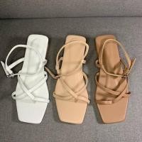ราคา ลด12% กรอกโค้ด 2ND12WS | [ถามสต็อคก่อนสั่ง] LILY รองเท้าส้นเตี้ยรัดข้อเท้า สูง1.5นิ้ว (2970345750)